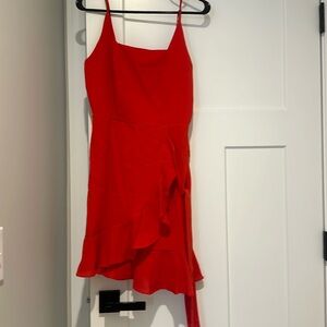 Brand new faux wrap dress. Brand unknown. Smoke free, pet free home.